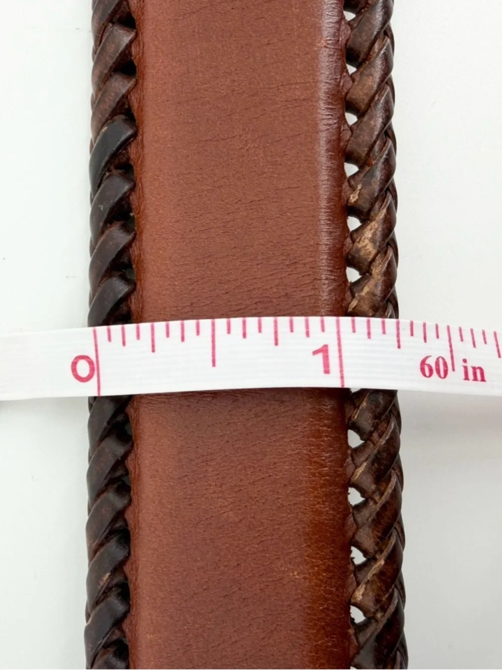 Resistol Size 38 Leather Ranger Belt Brown Braided Buckstitch Western Buckle